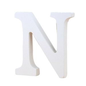 Holzbuchstaben hohl poliert im europäischen Stil freistehender weißer Holzbuchstaben Partyzubehör-N