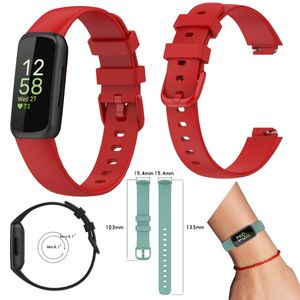 Für Fitbit Inspire 3 Watch Uhr Kunststoff / Silikon Armband Ersatz Arm Band Ersatz Rot Größe L / Männer
