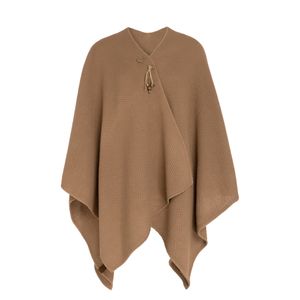 Knit Factory Jazz Poncho Cape - Nude - One Size