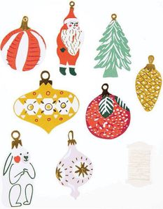 8 vianočných darčekových visačiek - Christmas Nostalgic
