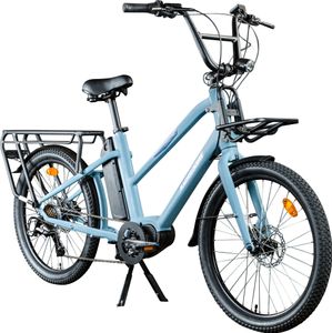 Zündapp Longtail M400 E Bike Lastenrad bis 180 kg 24 Zoll Elektrofahrrad 160-195 cm Mittelmotor Cargo Elektro Fahrrad 7 Gänge Pedelec