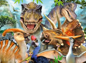 PRIME 3D Puzzle Dinosauří selfie 3D 100 dílků