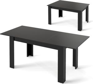 COSTWAY stół do jadalni rozkładany 120/158 x 70 cm, stół kuchenny do jadalni dla 4-6 osób do 110 kg, prostokątny stół vintage brązowy