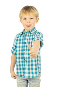 OS Trachten Kinder Hemd Jungen Langarm Trachtenhemd mit Liegekragen Brumtu, Größe:158/164, Farbe:türkis