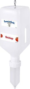 Contacto Dispensersystem KLEIN 2,7 l mit Aufhängeöse und -haken bestehend aus "Melkspender" aus Silikon und Nachfüllbehälter aus Polypropylen