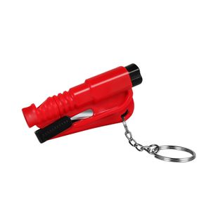 INF Schlüsselanhänger mit Scheibenbrecher und Gurtschneider Rot Rot Type A
