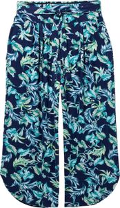 sheego Damen Große Größen Strandhose mit Blätterprint Schlupfhose Strandmode feminin - gemustert