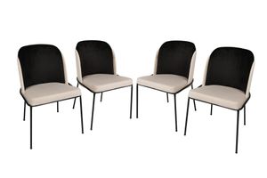 Skye Decor, Dore- Dore 118NMB, Schwarz,Sahne, Bürostühle, 86x54x55 cm, Rahmen: 100% Metall