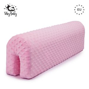 Ochrana okraja lôžka pre detské postele 70 cm - Ochrana pre rám postele Ochrana okraja detskej postieľky Pink Minky