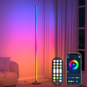 LED Stehlampe Stehleuchte RGB Dimmbar Atmosphäre Lampe APP Steuerung Musik Sync Eck Standleuchte Standlampe Schwarz LED Stehlampe Stehleuchte RGB Dimmbar Atmosphäre Lampe APP Steuerung Musik Sync Eck Standleuchte Standlampe Schwarz