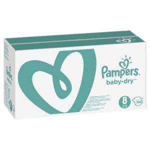 Pampers Baby Dry Gr.8 Extra Large 17+kg MonatsBox, 100 Stück - Größe 8 - 100 Stück