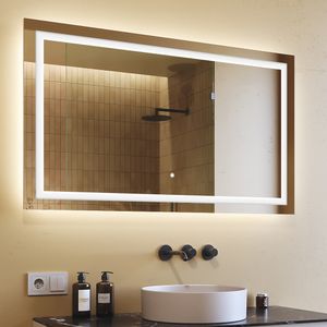 Artforma Moderne zrkadlo do kupelne s osvetlenim LED L15 120x70 cm | Farba LED: Biela studená 7000K | s dotykovým spínaèom Artforma Moderne zrkadlo do kupelne s osvetlenim LED L15 120x70 cm | Farba LED: Biela studená 7000K | s dotykovým spínaèom