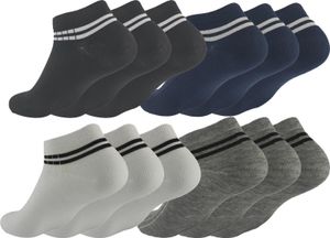 12 Paar Sneaker Socken Herren Damen Sport Socken Baumwolle, 12 Paar, mix8 39-42