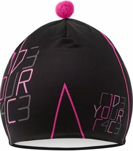 R2 Pompon Black/Pink/Gray Czapka bez daszka