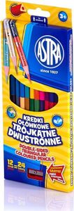 Astra, Kredki trójkątne dwustronne, 24 kolory