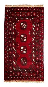 Morgenland Afghan Teppich - Filpa - 90 x 60 cm - dunkelrot