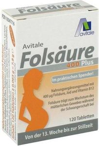 Avitale Kyselina listová 400 plus tablety, 120 tabliet