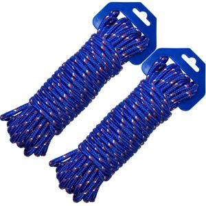 2x Seil Allzweckseil Polypropylen 12 Meter x 6 mm Schnur Tau Leine Tauwerk blau