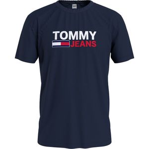 TOMMY HILFIGER JEANS T-shirt Herren Baumwolle Blau GR67940 - Größe: XL