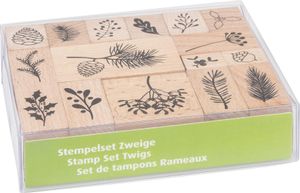 HEYDA 204888677 Stempel-Set Zweige 12 x 10 x 3 cm Holz
