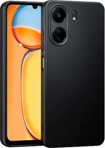 Silikon Hülle für Xiaomi Redmi 13C Schutzhülle Matt Schwarz Backcover Handy Case