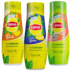 Sada 3 sirupov pre Sodastream Lipton Ice Tea Lemon, Green, Peach