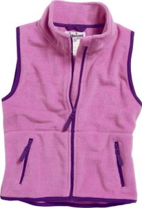 Playshoes Fleece-Weste farbig abgesetzt, in pink, Größe 128