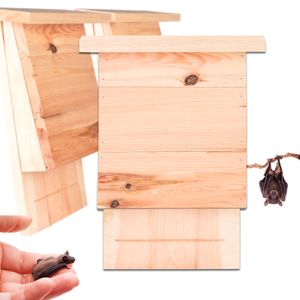 3x Großer Fledermauskasten aus Massivholz - Fledermaus Nistkasten Fledermaushaus : 3 Stück