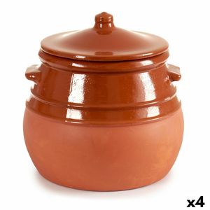 Rondel gliniany z pokrywką 3,5 L 23 x 22 x 23 cm (4 sztuki)