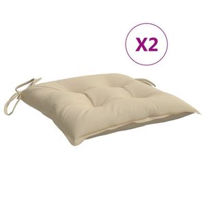 vidaXL Palettenkissen 2 Stk. Beige 50x50x7 cm Oxford-Gewebe