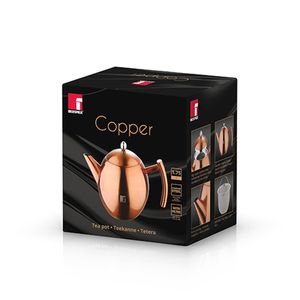 Nerezová konvice na čaj s odnímatelným sítkem Bergner Copper měděná 1,75 l