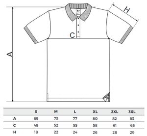 Elegantes Poloshirt für Herren - Farbe: schwarz - Größe: XL