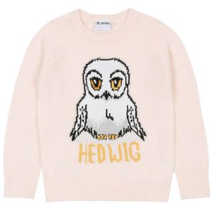 Harry Potter Hedwig Ecrufarbener Pullover für Mädchen, langärmelig, warm 10 Jahre