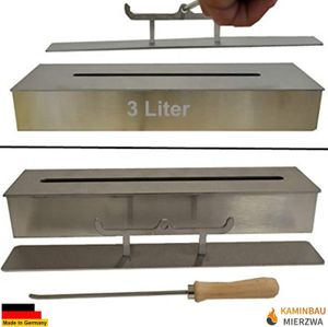 3 Liter Ethanolbrenner aus Edelstahl für Gel und Ethanol Kamine
