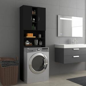 Leap Waschmaschinenschrank Schwarz 64x25,5x190 cm Heim & Garten Haushaltsgeräte-Zubehör Wasch-Zubehör Zubehör für Waschmaschinen und Wäschetrockner Farbe Schwarz 0 0 0 0