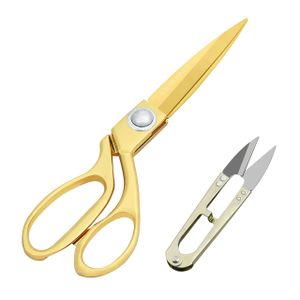 Handi Stitch Schneiderschere Gold Stoffschere mit Fadenschneider - Profi Textilschere Scharf 22,86cm aus Edelstahl – Goldene Schere Schneidet Stoff,