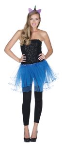 Tüllrock Petticoat Tutu Unterrock blau Karneval Fasching Kostüm 34-40