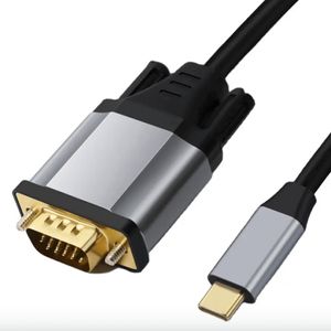REAGLE USB C na VGA 1,8M FULL HD D-SUB kabel 1080p USB-C adaptérový kabel