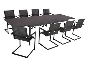 Tischgruppe NEREA Set 01, 9-tlg. | 1 × Tisch 305390 | 8 × Freischwinger 305383 (2 × VE4)