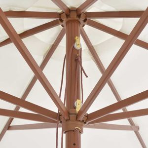 vidaXL Sonnenschirm mit Holzmast 350 cm Sandwei?