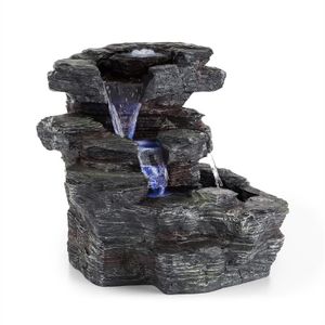 Rochester Falls Gartenbrunnen IPX8 6W Polyresin 3 LEDs Steinoptik