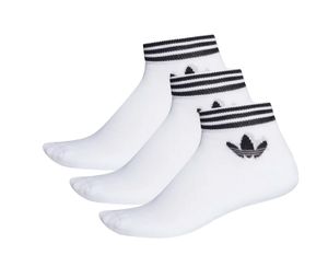Adidas pánské Trefoil kotník 3-Pack bílé sportovní ponožky velikost 43-46