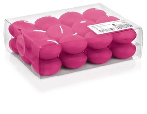 Wiedemann Kerzen Schwimmkerzen Pink Ø 45 mm, 24 Stück, rußarm, hochwertiger Docht,  Germany