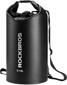 ROCKBROS Dry Bag Wasserdicht Seesack, Packsack für Wassersport, 20L, Schwarz