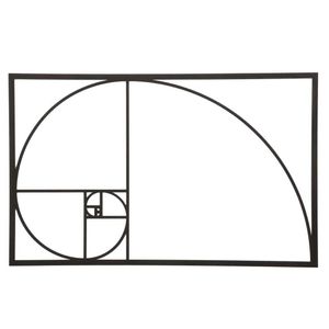 Homemania Dekoracja ścienna Złoty Segment 53x35 cm Stalowy Czarny