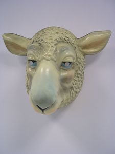 Erwachsenen Maske mit Gummizug Schaf