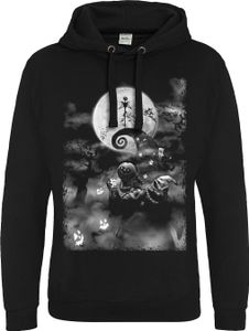 Nightmare Before Christmas - Mikina s kapucňou pre mužov/dámy Uni HE808 (M) (Black)