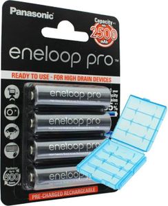 Panasonic eneloop Pro (ehem. Sanyo eneloop Pro) HR-3UWX 4er Pack min. 2500mAh und Akkubox
