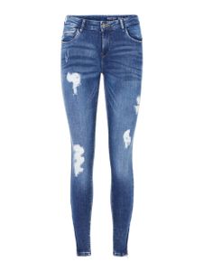 Noisy May Jeans Damen NMKIMMY NW ANKLE ZIP JNS Größe 31/30, Farbe: 217007 Medium Blue Denim