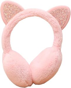 Glänzende Ohrenschützer Superweiche Faltbare Ohrenwärmer Ohrenklappen Geschenkwärmer Stirnband Bunt Gemütlich Warm für Kaltes Wetter Ski-rosa
